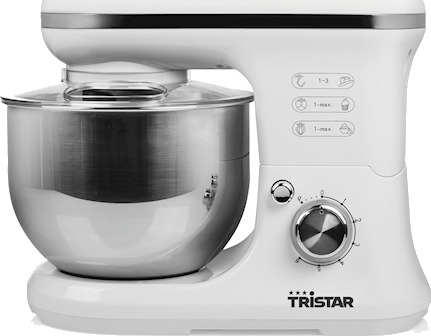 Tristar MX-4817 Kjøkkenmaskin 5L 1250W Rustfri Bolle Hvit Tristar MX-4817 Kjøkkenmaskin 5L 1250W Rustfri Bolle Hvit