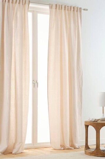 Jotex NORA gardin med multifunksjonsbånd 2-pk Linbeige 1639925-07-300 1639925-02-220