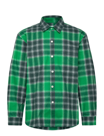 Garment Project Check Overshirt   Green   Green   S