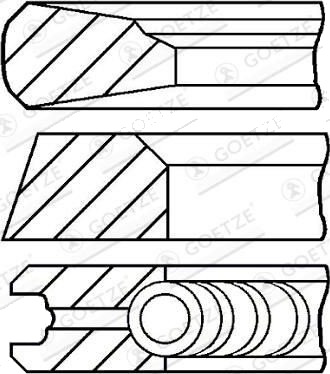 Stempelringsett GOETZE ENGINE 08 123800 00