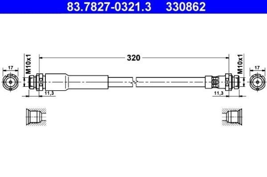 Bremseslange ATE 83.7827-0321.3