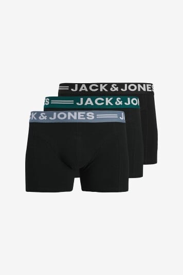 Jack & Jones   Underbukser Sense Trunks 3 pk   Svart