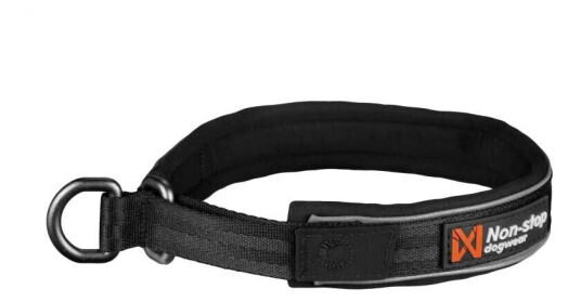 Non-Stop Dogwear Cruise Halsbånd XL Svart - Polstret Hundebånd til Aktive Dager