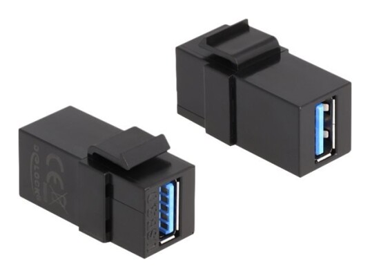 Delock - Modulinnlegg - Usb 3.0 Type A - Svart Delock - Modulinnlegg - Usb 3.0 Type A - Svart