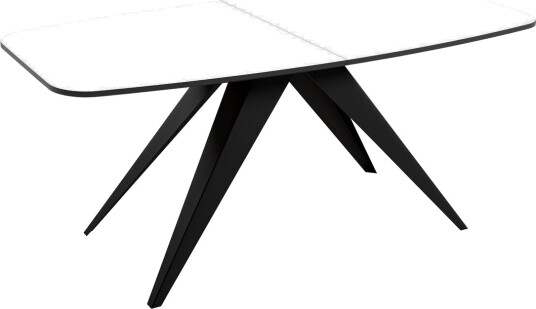 Ferro Spisebord 198 cm - Svart/Hvit