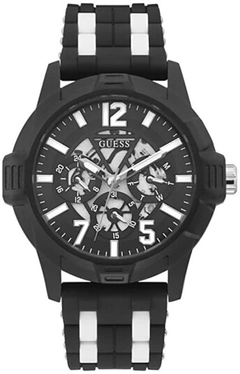 Guess Herreklokke GW0428G1 Striker Sort/Gummi Ø50 mm Guess Herreklokke GW0428G1 Striker Sort/Gummi Ø50 mm