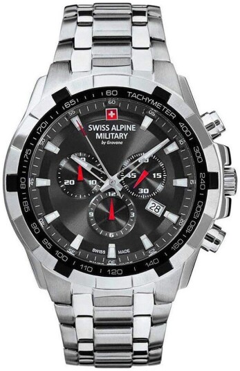 Swiss Alpine Military Herreklokke 7043.9237 Star Fighter Sort/Stål