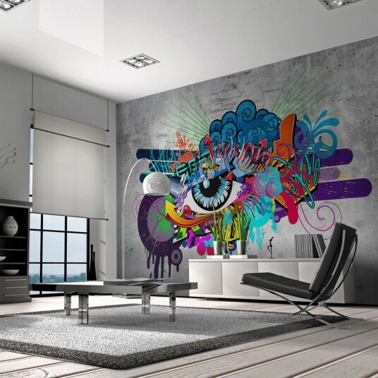 Fototapet Graffiti Eye 300x210 - Artgeist sp. z o. o.