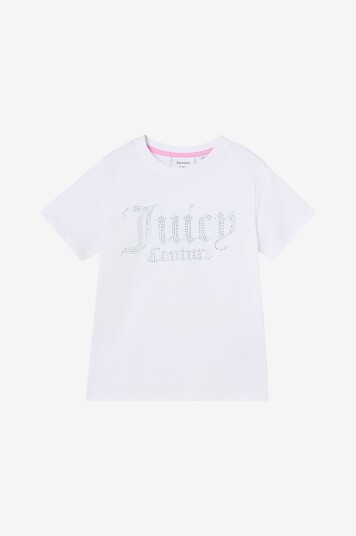 Juicy Couture T skjorte Diamante Fitted Hvit