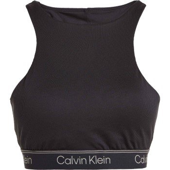 Calvin Klein BH Sport Cutout Medium Impact Sports Bra Svart polyester X-Large Dame