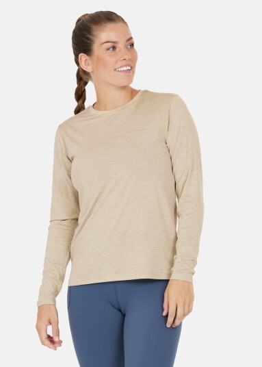 Endurance Maje W Melange L/S Tee Dove 40 Treningstrøyer