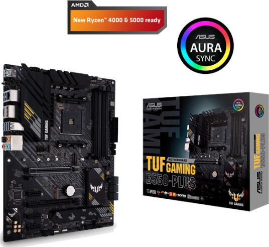ASUS TUF Gaming B550-Plus Hovedkort AM4 DDR4 ATX med 2.5 Gigabit Ethernet ASUS TUF Gaming B550-Plus Hovedkort AM4 DDR4 ATX med 2.5 Gigabit Ethernet