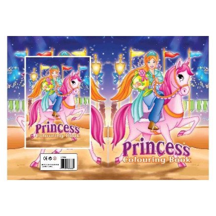 A4 Prinsesse & Hest Malerbok 16 Sider
