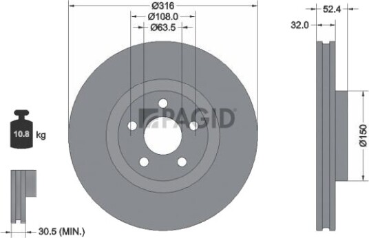 PAGID 55936NC Bremseskive
