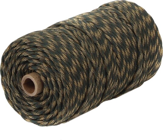 Rothco Nylon Paracord / Fallskjermsnor med 91 m - 550 lb Brun, Grønn