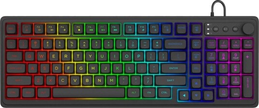 Savio Galaxis Gamingtastatur USB QWERTY Engelsk Layout Svart
