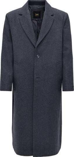 Lee Jeans Long Wool Car Coat   Grey   M