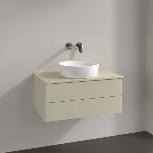 Villeroy & Boch  Antao Servantskap med 2 skuffer 80x50x36 cm m/lys Grå Matt
