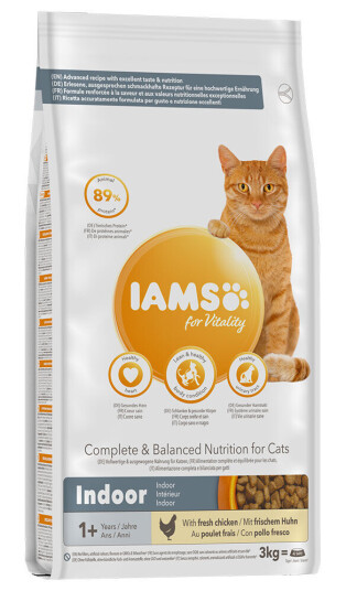 IAMS Kattemat for Vitalitet Voksen Innekatt med Kylling 3 kg