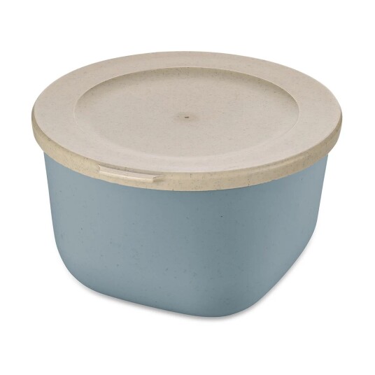 Koziol Connect skål med lokk 1 l Nature flower blue