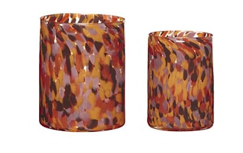Luce Lyslykt 2 stk. Oransje/Rød/Mønster