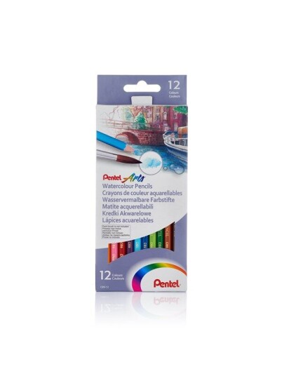 Pentel CB9-12 Aquarel blyanter 12 pcs. Pentel CB9-12 Aquarel blyanter 12 pcs.