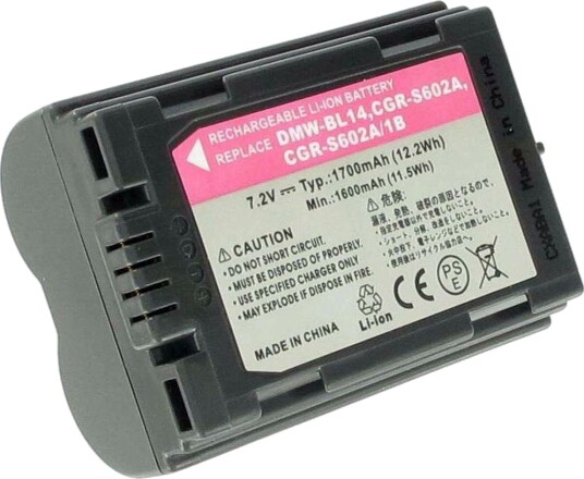 Batteri til Panasonic CGR-S602 / DMW-BL14