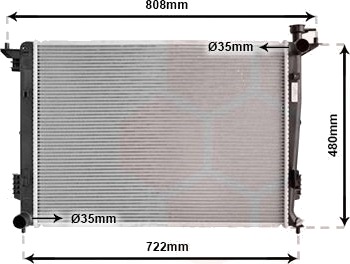 VAN WEZEL 82002285 Radiator motorkjøling