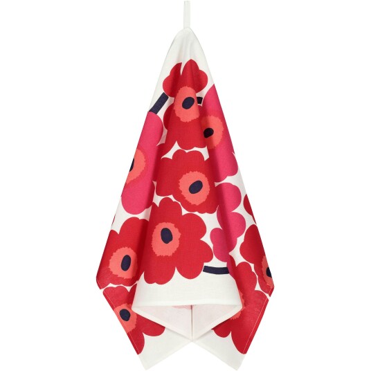 Marimekko Unikko Kjøkkenhåndkle 47x70 cm 2 pk Hvit / Rød Marimekko Unikko Kjøkkenhåndkle 47x70 cm 2 pk Hvit / Rød