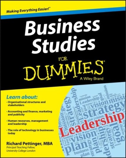 Business Studies For Dummies Av Richard Pettinger