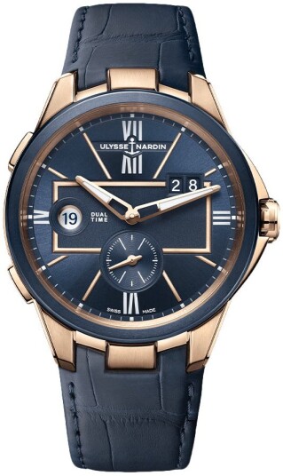 Ulysse Nardin Herreklokke 242 20 43 Blast Blå/Lær Ø42 mm