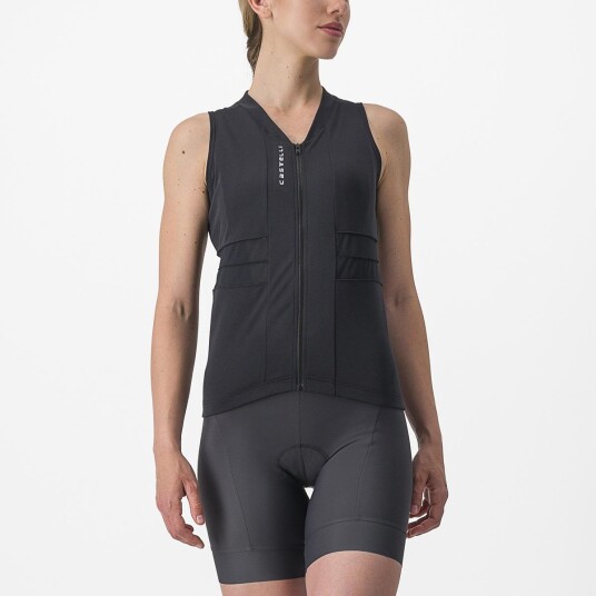 Castelli Anima 4 Sleeveles Jersey til Kvinner i Light Black/Ivory