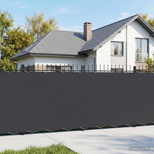 vidaXL Balkong privat skjerm 1,8 x 15 m Stoff med PU belegg Svart