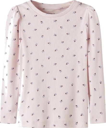 Name It Genser NmfNicole Rib Slim Regndråper på Roses Name It 7 8 år (122 128) Genser Rosa