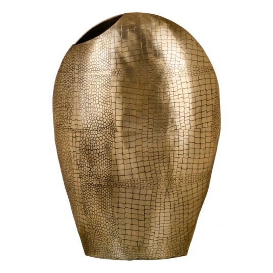 Bigbuy Home Vase 37 X 15 X 55 Cm Gyllen Metall