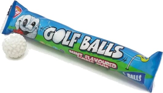 6 pk Zed Golf Balls Tyggegummikuler med Mintsmak