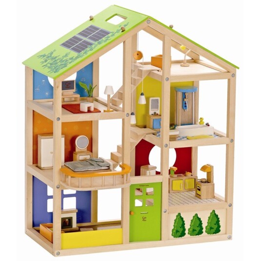 Hape Wooden 4 seasons Dollhouse with furniture Hape Wooden 4 seasons Dollhouse with furniture
