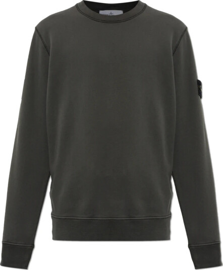 Stone Island Garment Dyed Fleece Sweatshirt Lead Grey Stone Island Garment Dyed Fleece Sweatshirt Lead Grey