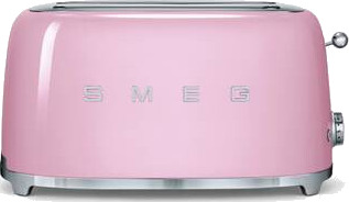 Smeg 50's Style Brødrister TSF02 4 skiver Pastellrosa med Bagelfunksjon