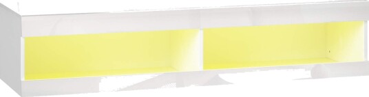 Flytende TV stativ med RGB LED 55–60 tommer blank hvit
