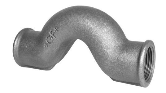 Georg-Fischer Crossover bend black for f 1/2 x 1/2