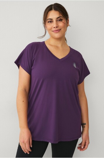 Zizzi   Treningstopp aBasic S/S V neck Tee