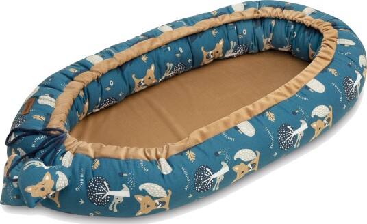 Sensillo Velvet Babynest 80x45 Cm Bjørner Karamell