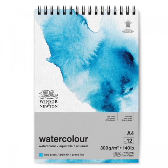 Winsor & Newton Akvarellblokk Spiral A4 300g