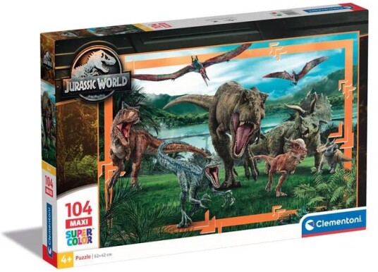 Clementoni Maxi Jurassic World Barnepuslespill 104 Brikker