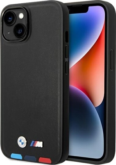 BMW Mobildeksel for iPhone 14 Plus 6,7" MagSafe Svart Lærtricolor