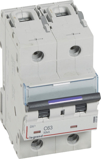 Legrand DX3 MCB automatsikring C63 2P 3M 50kA