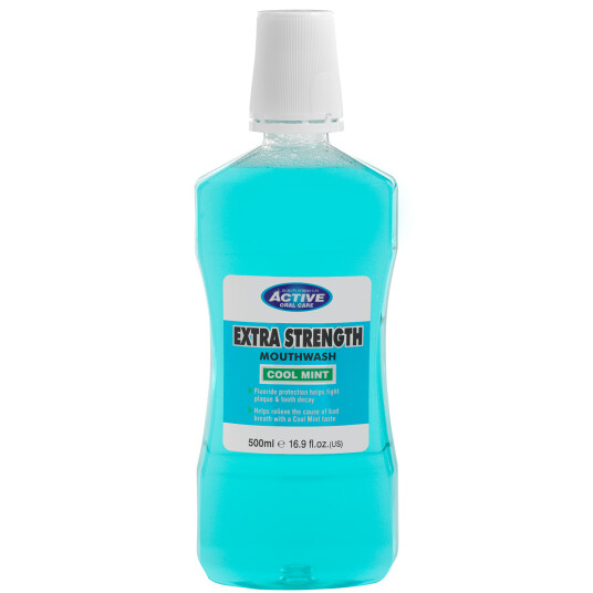 Active Oral Care Mouthwash Extra Strength Cool Mint Fluor