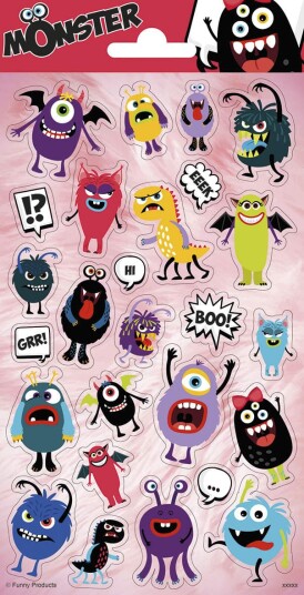 Monster 25 stk klistremerker klistremerke monstre