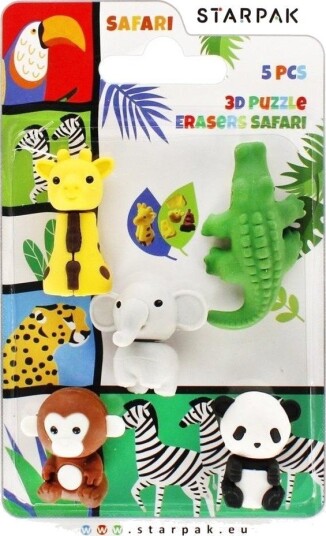 Starpak Viskelær Til Tegning Safari 5 Stk. Stk B/C 1/24